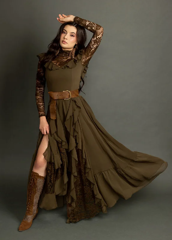 Sveta Dress in Army Green