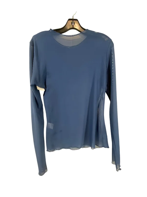 Top Long Sleeve Basic By Clothes Mentor In Blue, Size: Xl