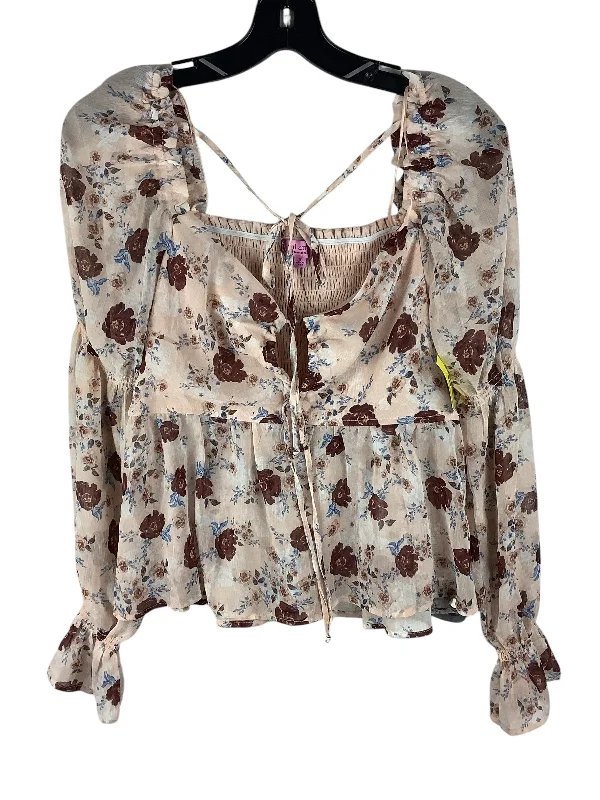 Top Long Sleeve By Mi Ami In Floral Print, Size: S